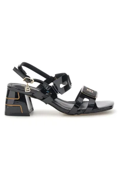 Sandali neri con tacco largo e cinturino 9739-LAURA BIAGIOTTI Clearance