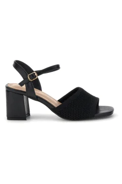 Sandali neri con tacco largo e cinturino P694-FIRST LADY New