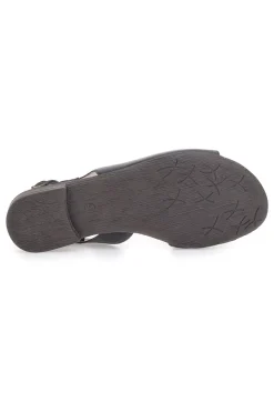 Sandali Neri con Tomaia in Pelle e Tacco Basso 225110-PITTARELLO LOOK Outlet
