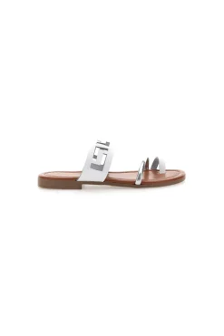 Sandali Neri Flat con Dettagli Geometrici Traforati 24F-PRIMA RIGA Clearance
