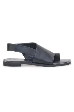 Sandali Neri Flat in Pelle Made in Italy 19348-PITTARELLO FOCUS Clearance