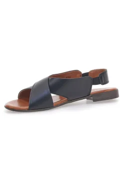 Sandali Neri Flat In Vera Pelle Con Elastico 225435-PITTARELLO LOOK Sale