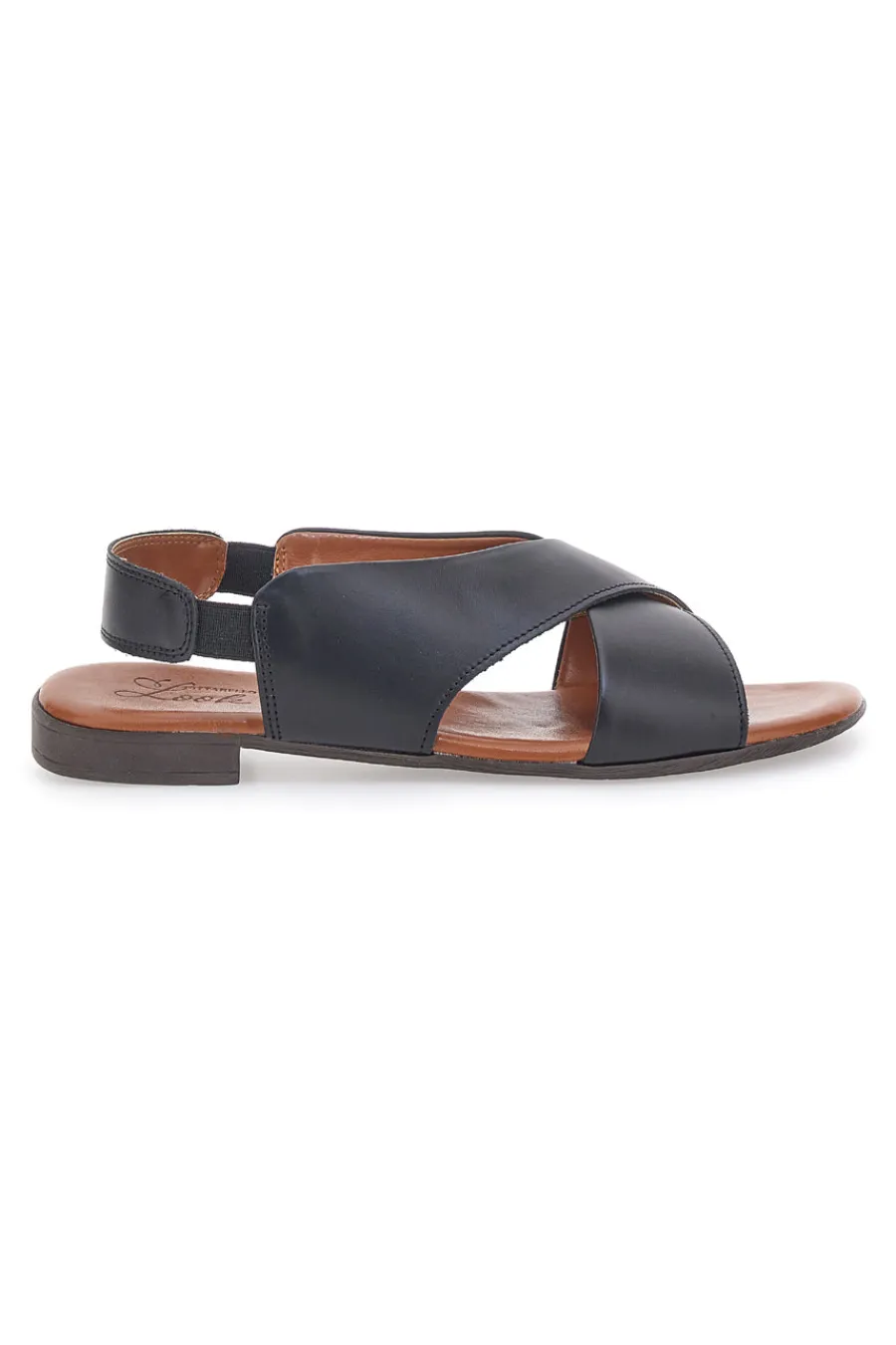 Sandali Neri Flat In Vera Pelle Con Elastico 225435-PITTARELLO LOOK Sale