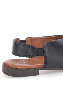 Sandali Neri Flat In Vera Pelle Con Elastico 225435-PITTARELLO LOOK Sale