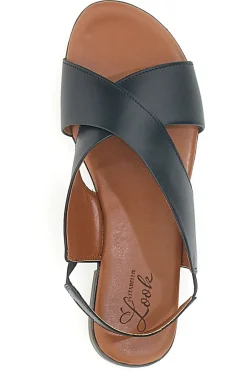 Sandali Neri Flat In Vera Pelle Con Elastico 225435-PITTARELLO LOOK Sale