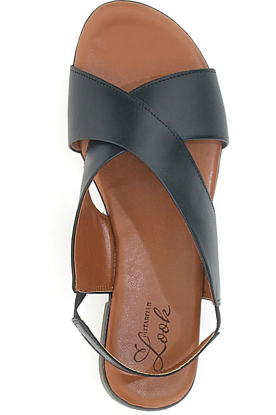 Sandali Neri Flat In Vera Pelle Con Elastico 225435-PITTARELLO LOOK Sale