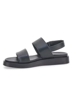 Sandali neri in pelle con doppia fascia e chiusura in velcro 28066IN-PITTARELLO FOCUS Clearance