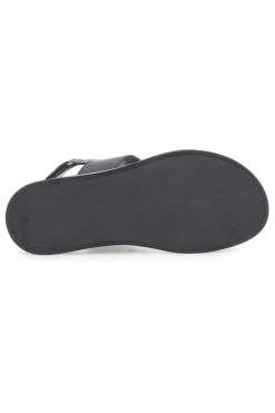 Sandali neri in pelle con doppia fascia e chiusura in velcro 28066IN-PITTARELLO FOCUS Clearance