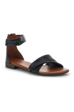 Sandali neri in pelle con fascia e cinturino 225675-PITTARELLO LOOK Outlet