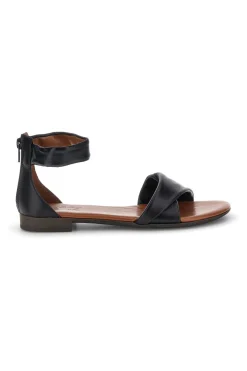 Sandali neri in pelle con fascia e cinturino 225675-PITTARELLO LOOK Outlet