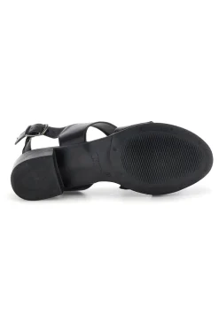 Sandali neri in pelle con fasce incrociate 243080-PITTARELLO LOOK New