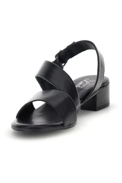 Sandali neri in pelle con fasce incrociate 243080-PITTARELLO LOOK New