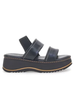 Sandali Neri in Pelle con Platform e Elastico Posteriore 54874-PITTARELLO Clearance
