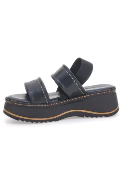 Sandali Neri in Pelle con Platform e Elastico Posteriore 54874-PITTARELLO Clearance