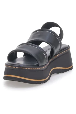 Sandali Neri in Pelle con Platform e Elastico Posteriore 54874-PITTARELLO Clearance