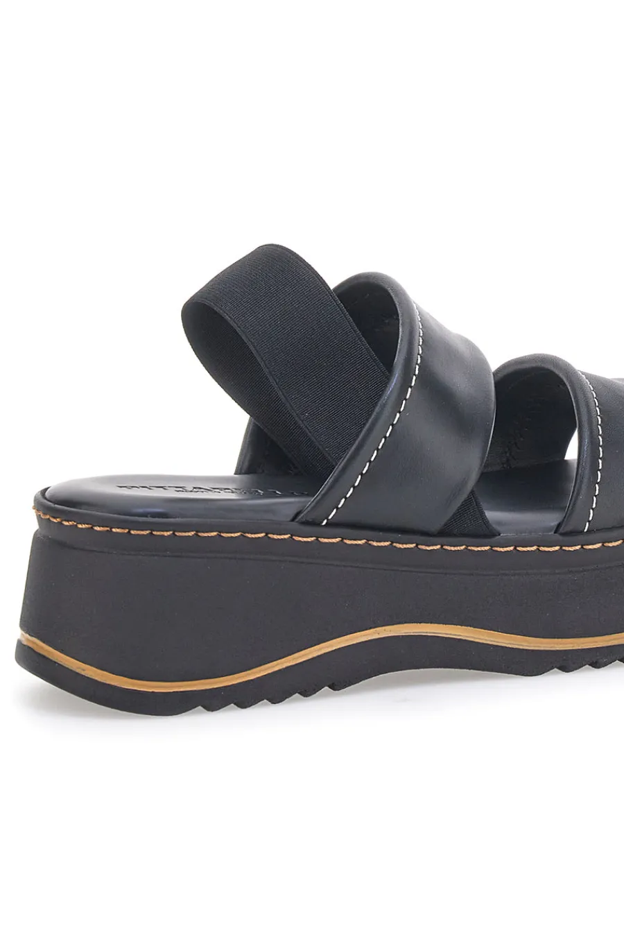 Sandali Neri in Pelle con Platform e Elastico Posteriore 54874-PITTARELLO Clearance