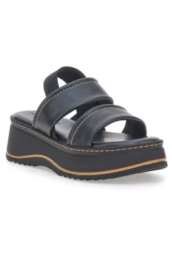 Sandali Neri in Pelle con Platform e Elastico Posteriore 54874-PITTARELLO Clearance