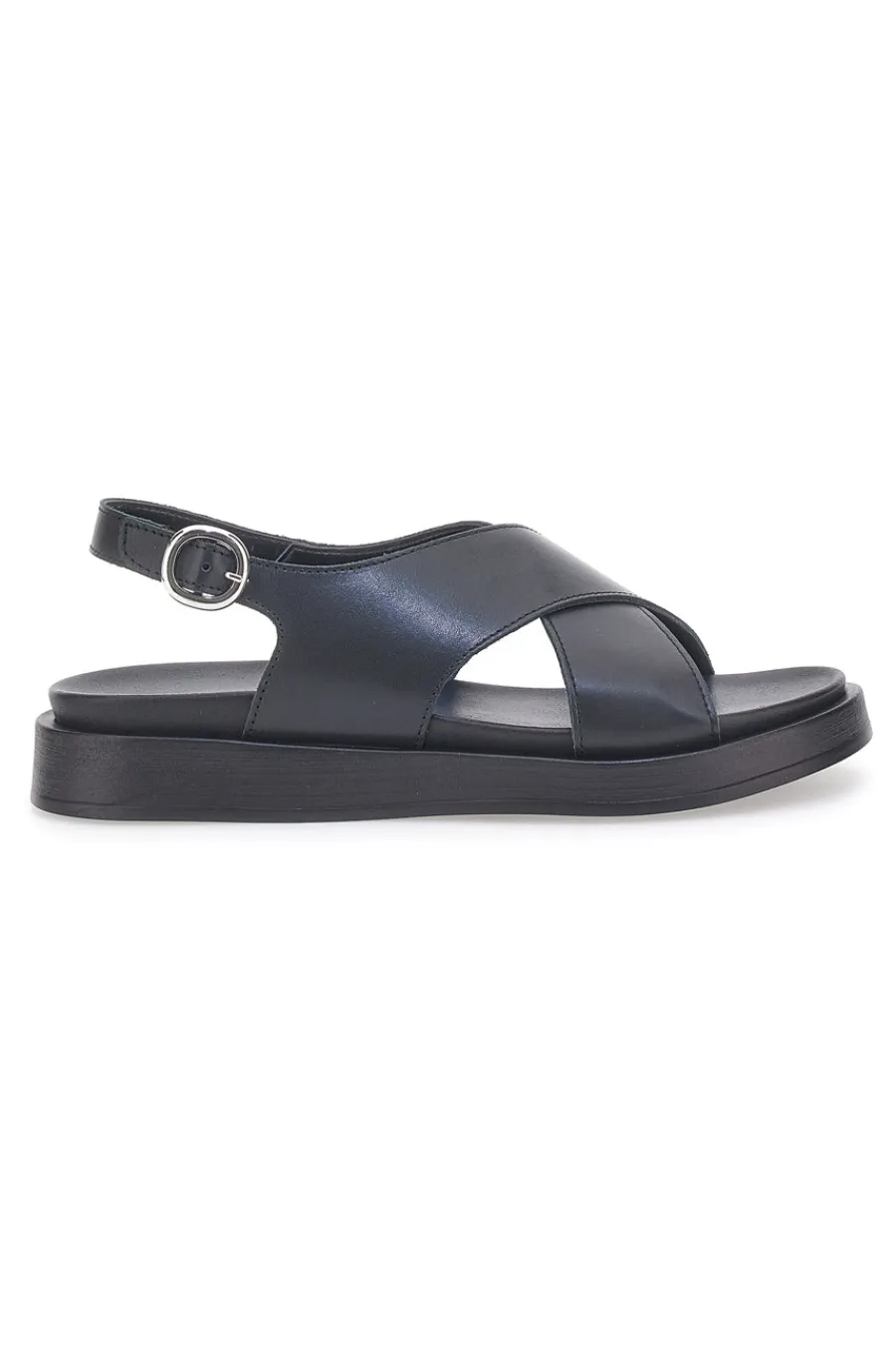 Sandali neri in pelle design minimal 28058-PITTARELLO FOCUS Outlet
