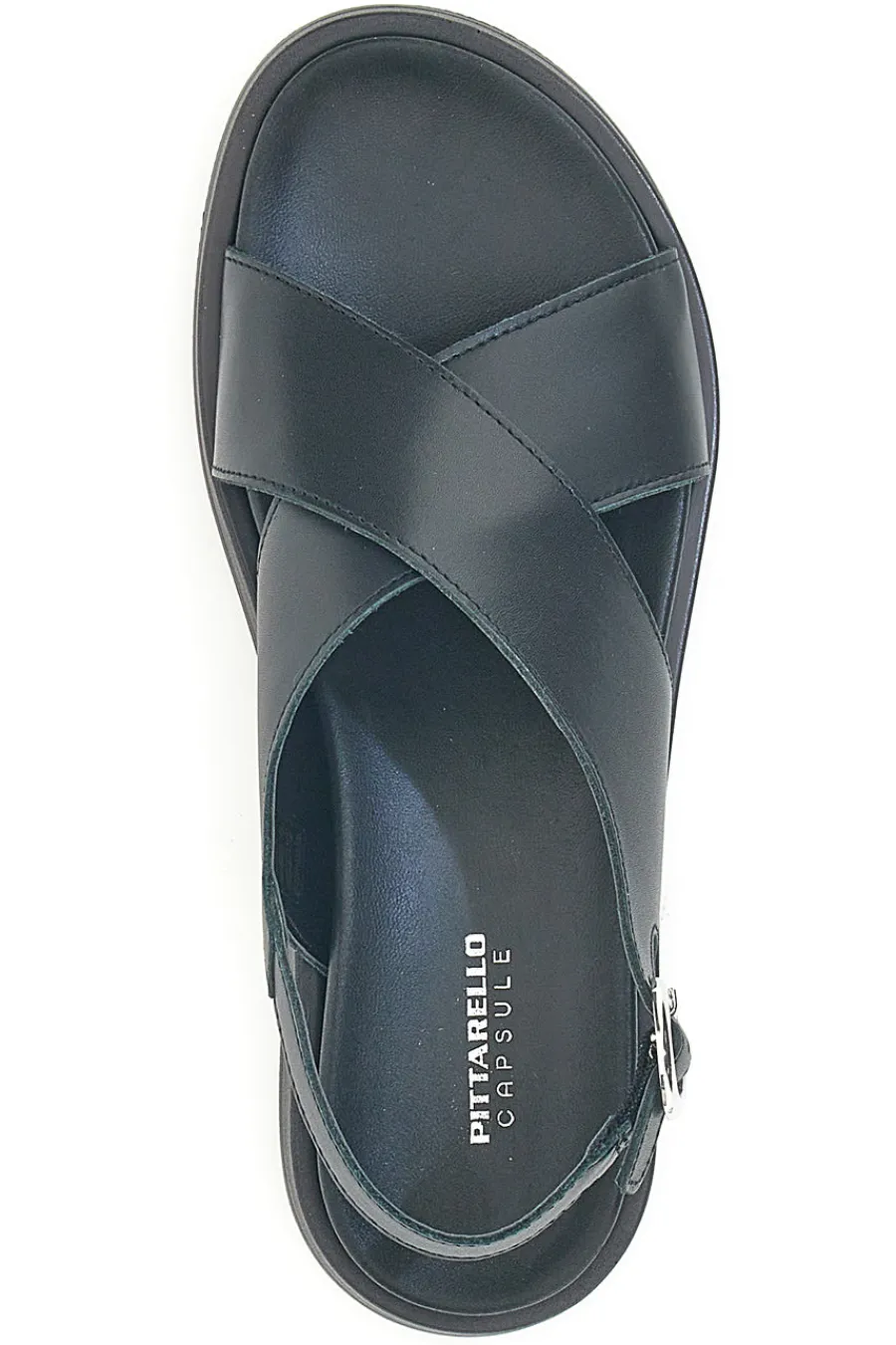 Sandali neri in pelle design minimal 28058-PITTARELLO FOCUS Outlet