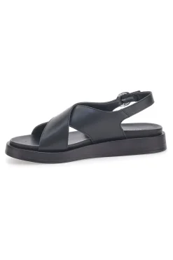 Sandali neri in pelle design minimal 28058-PITTARELLO FOCUS Outlet
