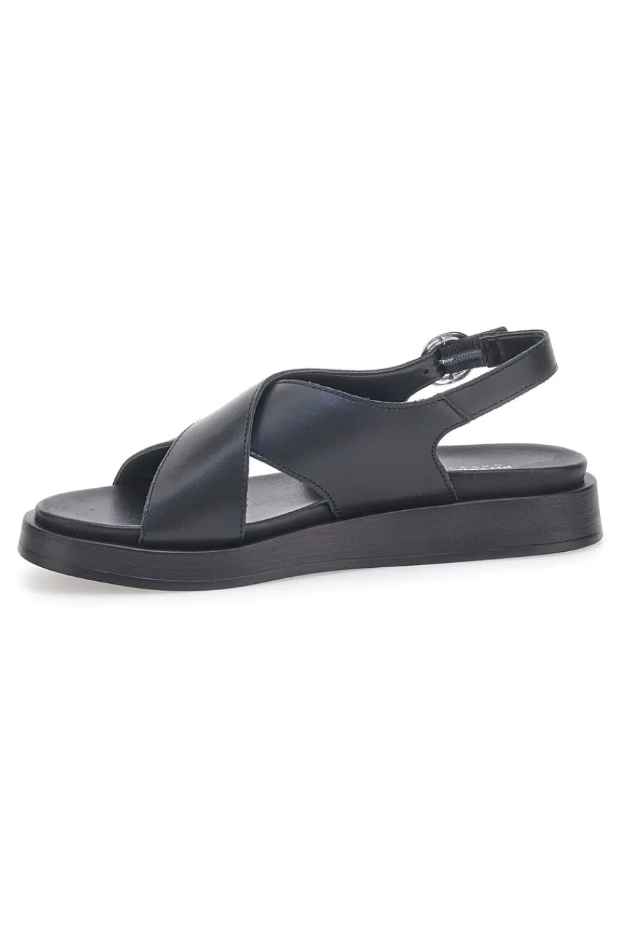 Sandali neri in pelle design minimal 28058-PITTARELLO FOCUS Outlet
