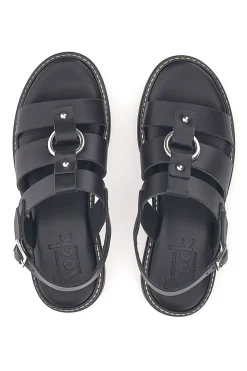 Sandali Neri In Pelle 100% Eco Friendly 5835-PITTARELLO ROCK Outlet