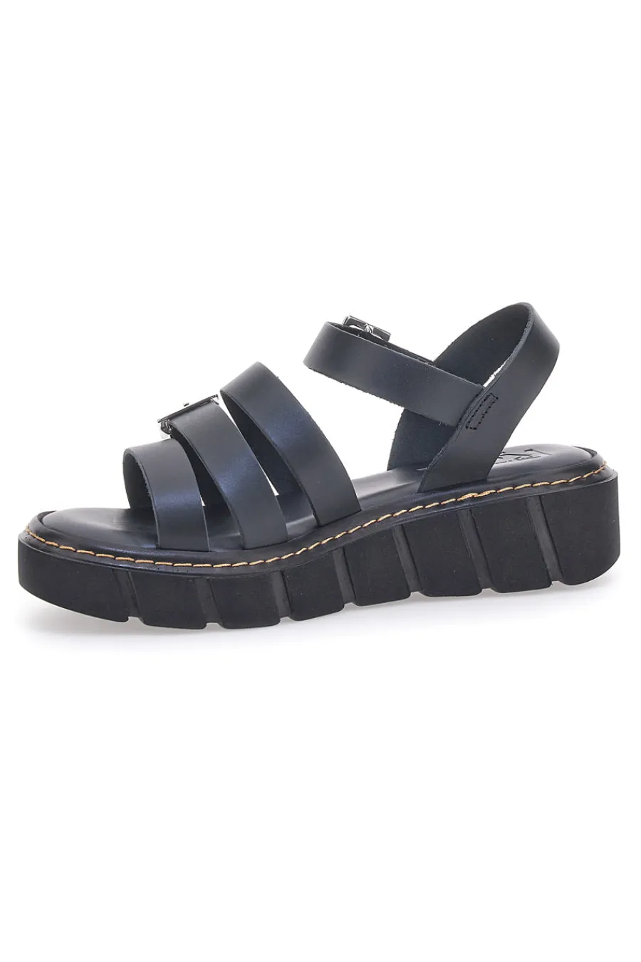 Sandali Neri In Pelle Made in Italy 5836/P-PITTARELLO ROCK Hot