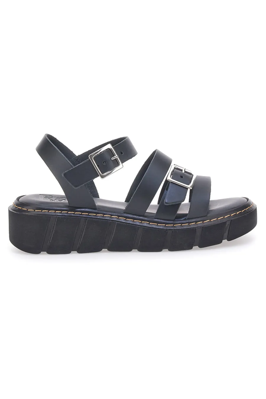 Sandali Neri In Pelle Made in Italy 5836/P-PITTARELLO ROCK Hot