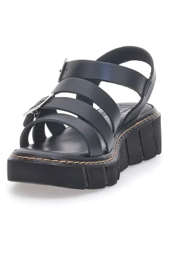 Sandali Neri In Pelle Made in Italy 5836/P-PITTARELLO ROCK Hot