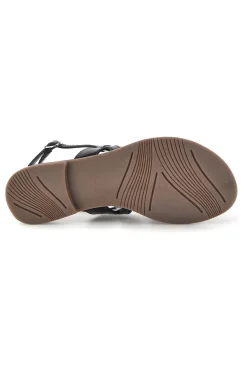 Sandali neri in vera pelle con frange IF10277-PITTARELLO LOOK