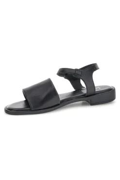 Sandali neri in vera pelle con fascia e cinturino 222210-PITTARELLO FOCUS