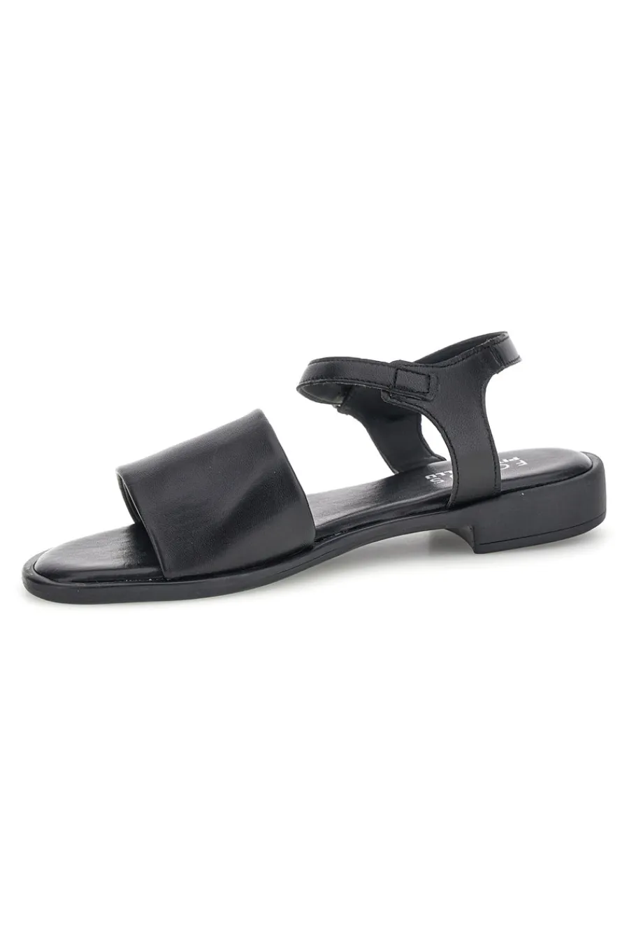 Sandali neri in vera pelle con fascia e cinturino 222210-PITTARELLO FOCUS