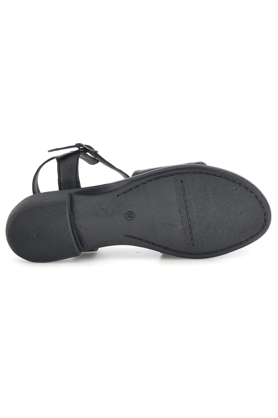 Sandali neri in vera pelle con fascia e cinturino 222210-PITTARELLO FOCUS
