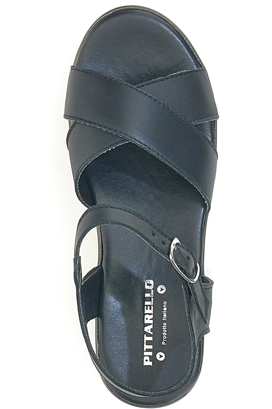 Sandali Neri in Vera Pelle con Platform 3270101-PITTARELLO LOVE
