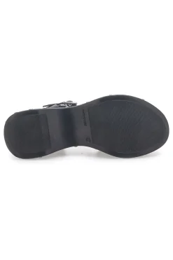 Sandali Neri In Vera Pelle con Platform Alto 15777/Z-PITTARELLO ROCK