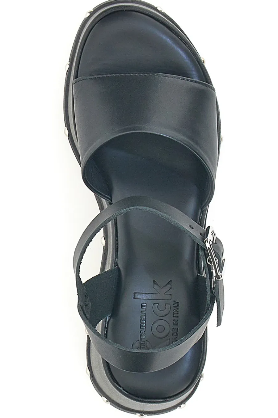 Sandali Neri In Vera Pelle con Platform Alto 15777/Z-PITTARELLO ROCK
