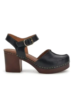 Sandali neri in vera pelle con tacco 1145971-PITTARELLO Online