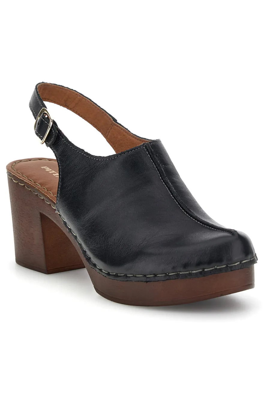 Sandali neri in vera pelle con tacco 1143622-PITTARELLO Outlet