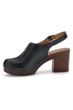 Sandali neri in vera pelle con tacco 1143622-PITTARELLO Outlet