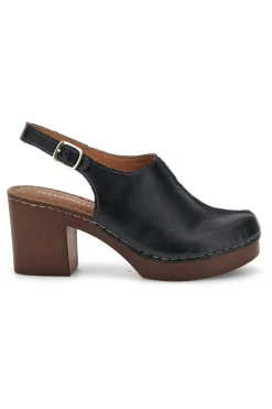 Sandali neri in vera pelle con tacco 1143622-PITTARELLO Outlet