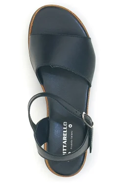 Sandali Neri in vera pelle Made in Italy con cinturino 3185070811-PITTARELLO Discount