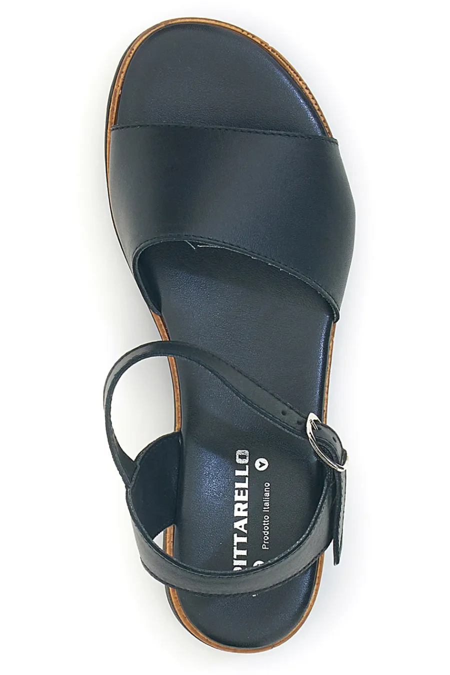 Sandali Neri in vera pelle Made in Italy con cinturino 3185070811-PITTARELLO Discount