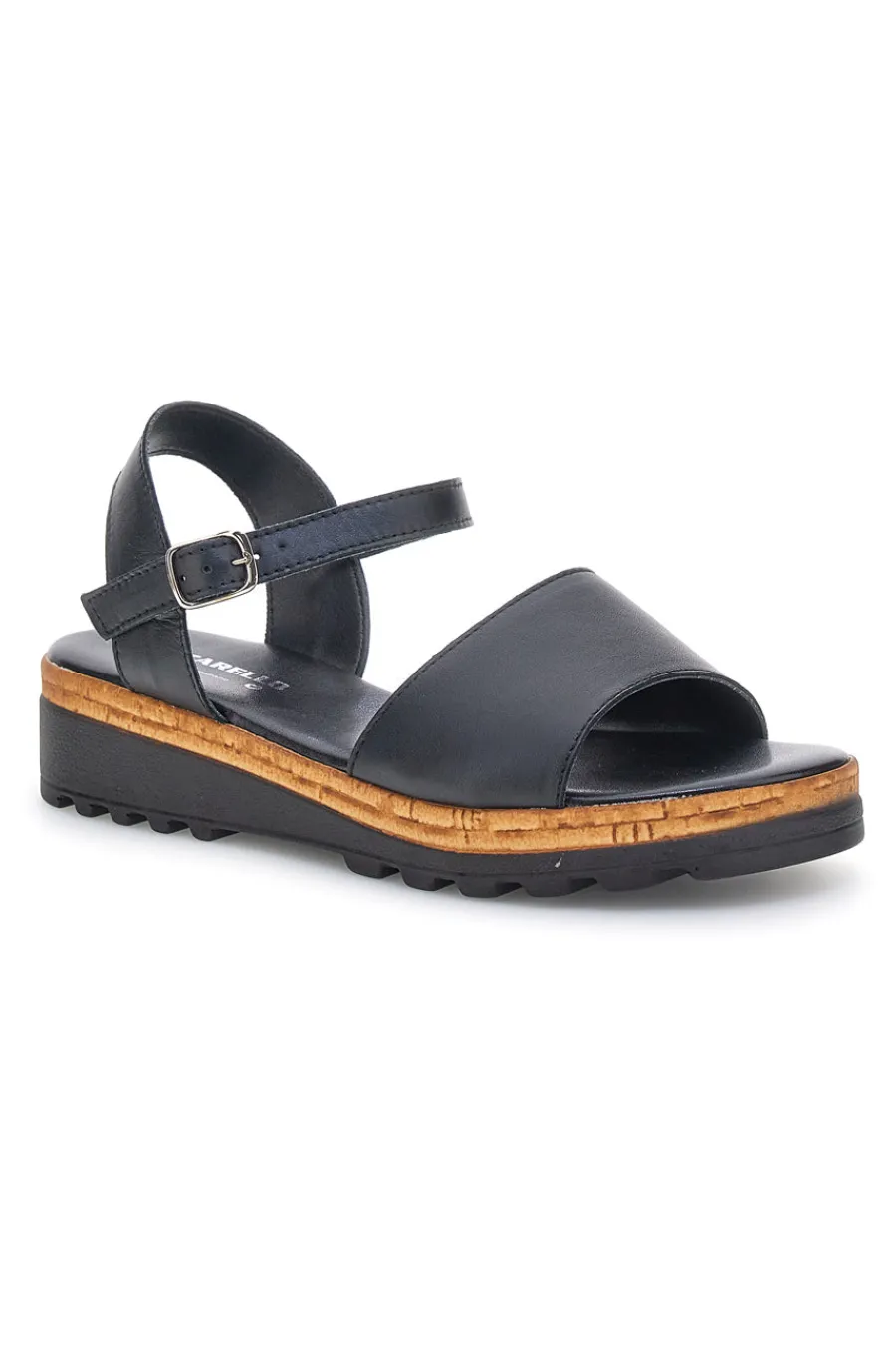 Sandali Neri in vera pelle Made in Italy con cinturino 3185070811-PITTARELLO Discount