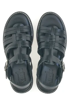 Sandali Neri in Vera Pelle Made in Italy 15432-PITTARELLO ROCK Discount