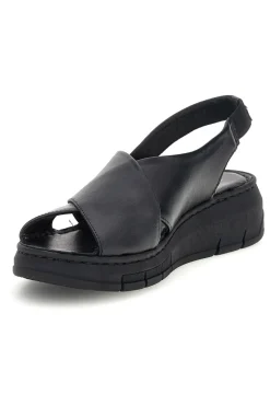 Sandali neri in vera pelle 7155579-PITTARELLO FOCUS Discount