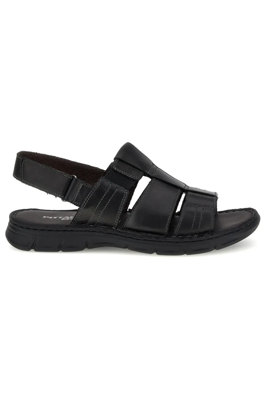 Sandali neri in vera pelle Pittarello eco 2617985