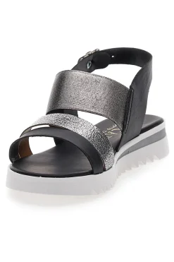Sandali Neri Made in Italy 008-PLOCADI Outlet