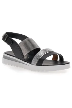 Sandali Neri Made in Italy 008-PLOCADI Outlet