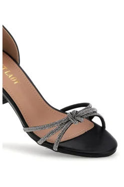 Sandali con cinturini brillanti e tacco largo P706-FIRST LADY Clearance