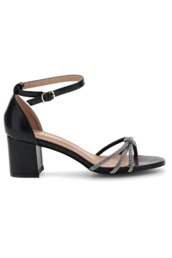 Sandali con cinturini brillanti e tacco largo P706-FIRST LADY Clearance